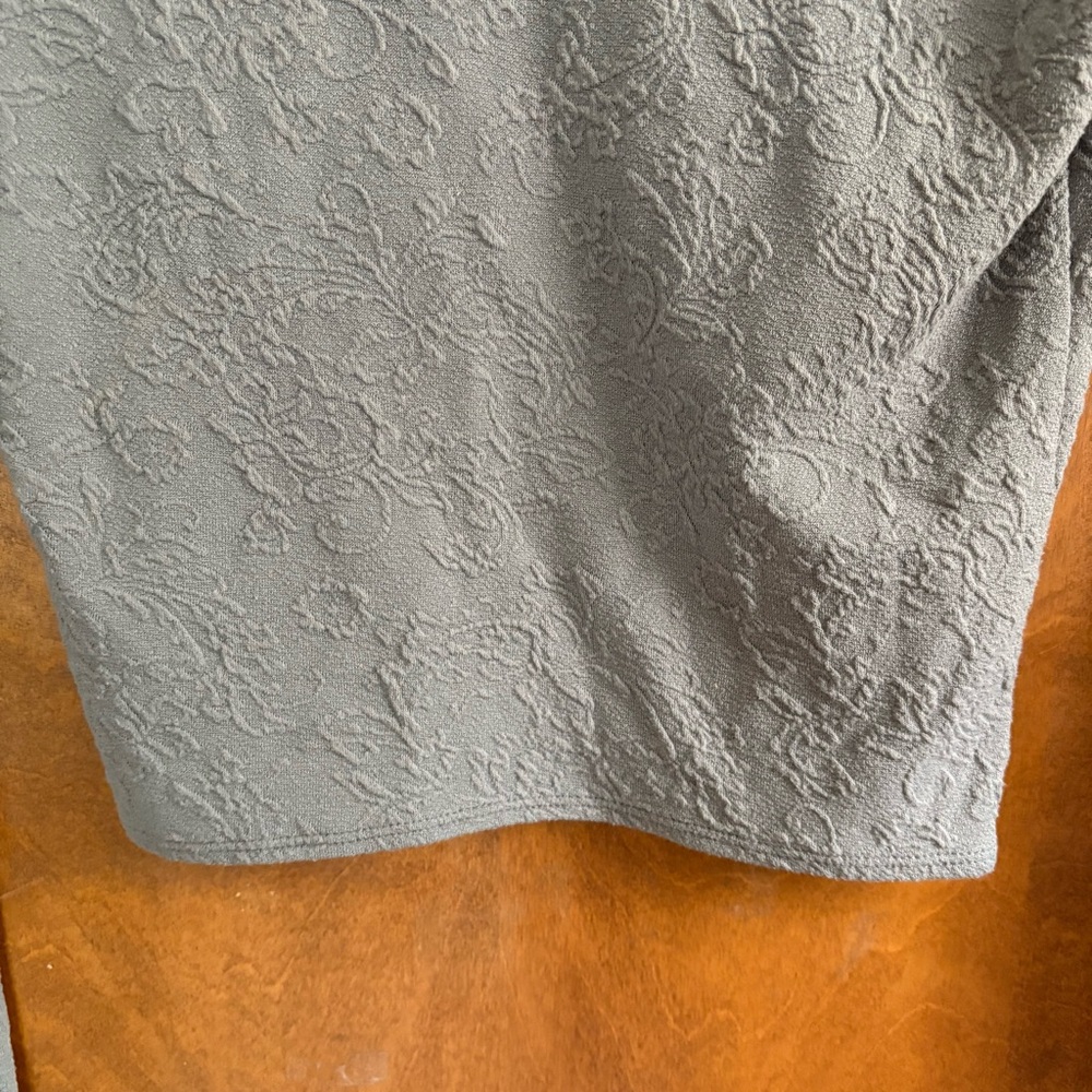 Abercrombie & Fitch Vintage Y2K Gray Textured Knit Long Sleeve Top Floral Preppy - Picture 9 of 11